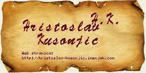 Hristoslav Kusonjić vizit kartica